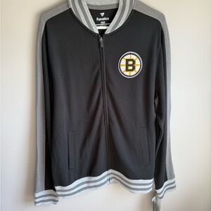 Fanatics Black and Gray Full-Zip Hoodie